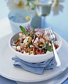 Couscous salad with sheep's cheese and peanuts