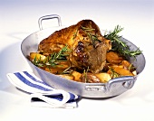 Leg of lamb with rosemary and potatoes