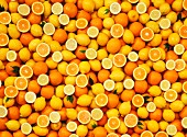 Various citrus fruits (filling the picture)