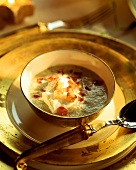 Champagne soup with cream