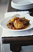 Coniglio in peperonata (Rabbit with peppers, Italy)