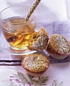 Sweet courgette muffins and a cup of tea