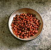 Pink pepper in a bowl