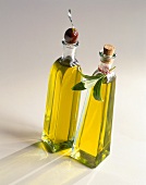 Two bottles of olive oil