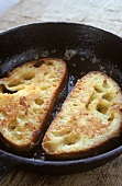 French toast in frying pan