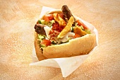 Kabab (mince sausages in flatbread, Syria)