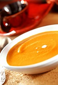 Carrot soup with coconut milk