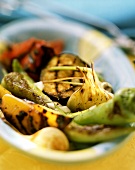 Barbecued summer vegetables