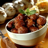 Meatballs with apricot chutney