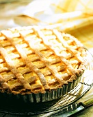 Lemon tart with pastry lattice