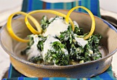 Spinach with yoghurt, Turkey