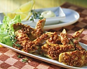 Chicken wings with cayenne and cornflake panade
