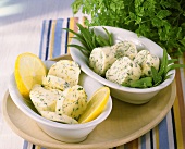 Home-made herb and gremolata butter