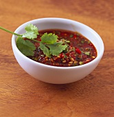 Thai chili sauce with coriander