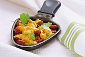 Bean and chili raclette with chorizo