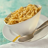 Home-made noodles (spaetzle) in a bowl