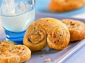 Savoury puff pastry "pig's ears"