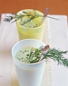 Avocado cocktail with dill