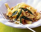 Spirali with pine nuts and sage