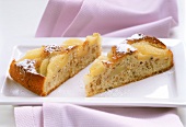 Quick pear cake with nuts