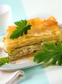 Börek with mixed vegetables and sheep's cheese