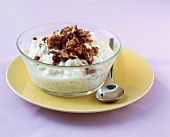Rice pudding with roasted nuts