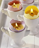 Eggshell candles