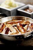 Toad-in-the-hole (sausages baked in batter)