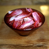 Red chicory in a small bowl