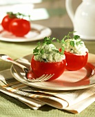 Tomatoes stuffed with herb tzatziki