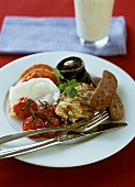 All day breakfast (warmes Frühstück mit Gemüse und Eiern)