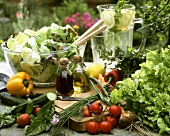 Zutaten für Sommersalate