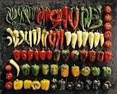 Various types of peppers
