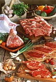 Various types of meat
