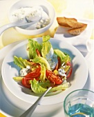 Romaine lettuce with Roquefort dressing