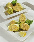 Chinese cabbage and chicken rolls
