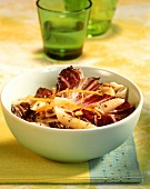 Penne with radicchio and pine nuts
