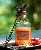 Home-made rose tonic lotion with lavender
