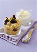 Sweet couscous with caramelised figs and pistachios