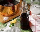 Home-made blackcurrant syrup