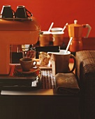Espresso machine and a cup of espresso