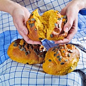 Home-baked pumpkin rolls
