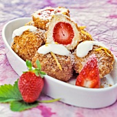 Quarkknödel mit Erdbeeren