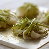 Shredded cucumber and spring onion salad