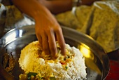 Eating rice (India)