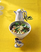 Minestrone (vegetable soup with macaroni, Italy)