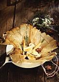 Autumn vegetables cooked in baking paper