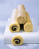 Three different pastry rolls for biscuits