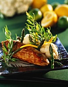 Chicken fillet with cauliflower, asparagus & tarragon