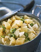 Hearty potato stew with celery and onions